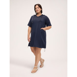 Fiorella Rubino - Vestito corto con cappuccio - Blu