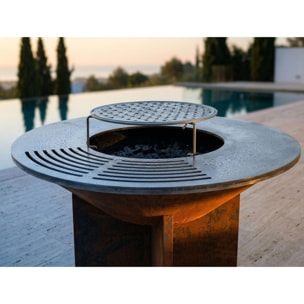 Barbecue brasero avec plaque d'acier de 100 cm