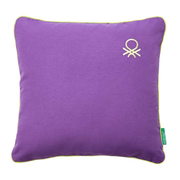 Cojín 45x45cm 300gr 70% algodón + 30% poliéster morado rainbow benetton