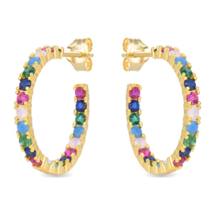 Pendientes Azarlo acabado oro amarillo 18k
