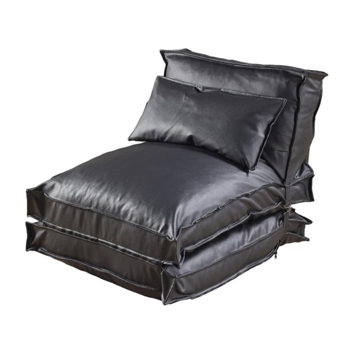 Fauteuil Modulo noir | Confort & Style | Simili Cuir