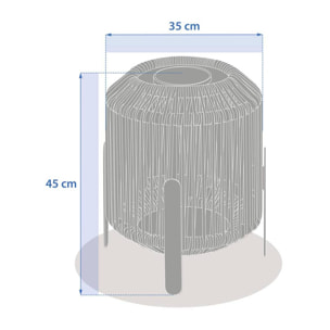 Lanterne Liny solaire argile H36cm