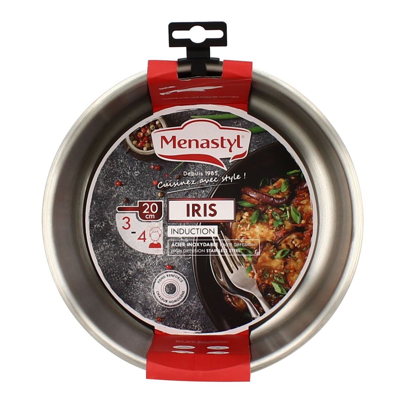 Casserole 20cm amovible en acier inoxydable - tous feux IRIS INOX