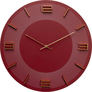 Horloge murale Leonardo rouge Kare Design