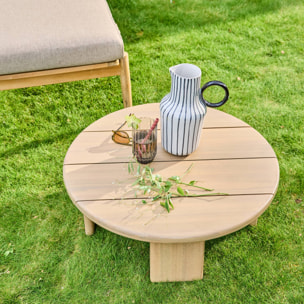 Table basse de jardin ronde bois d'acacia  KAITA