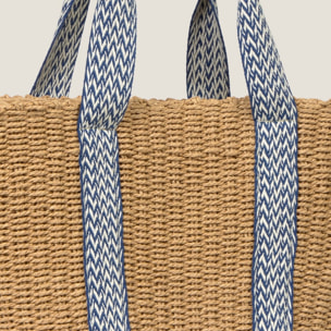 Bolso de playa efecto rafia Ramona color marfil natural Papel