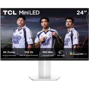 Ecran PC Gamer TCL 24G54 24" Full HD 100Hz VA MiniLED HDR 400 HDMI 2.1