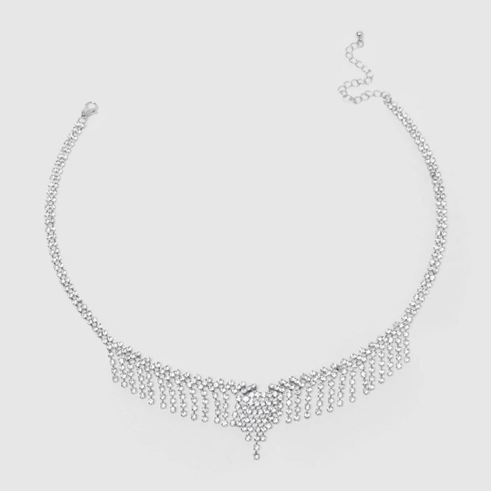 Collana frange strass