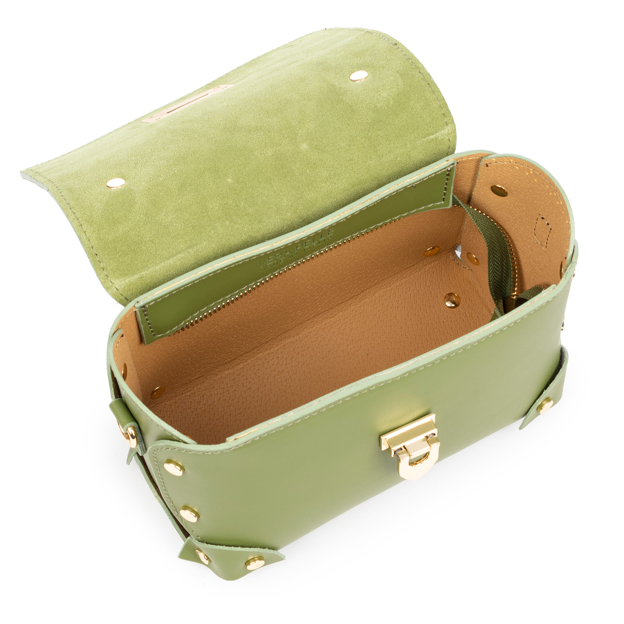 Barrali Bolso bandolera Mujer. Piel auténtica Gamuza y Ruga.