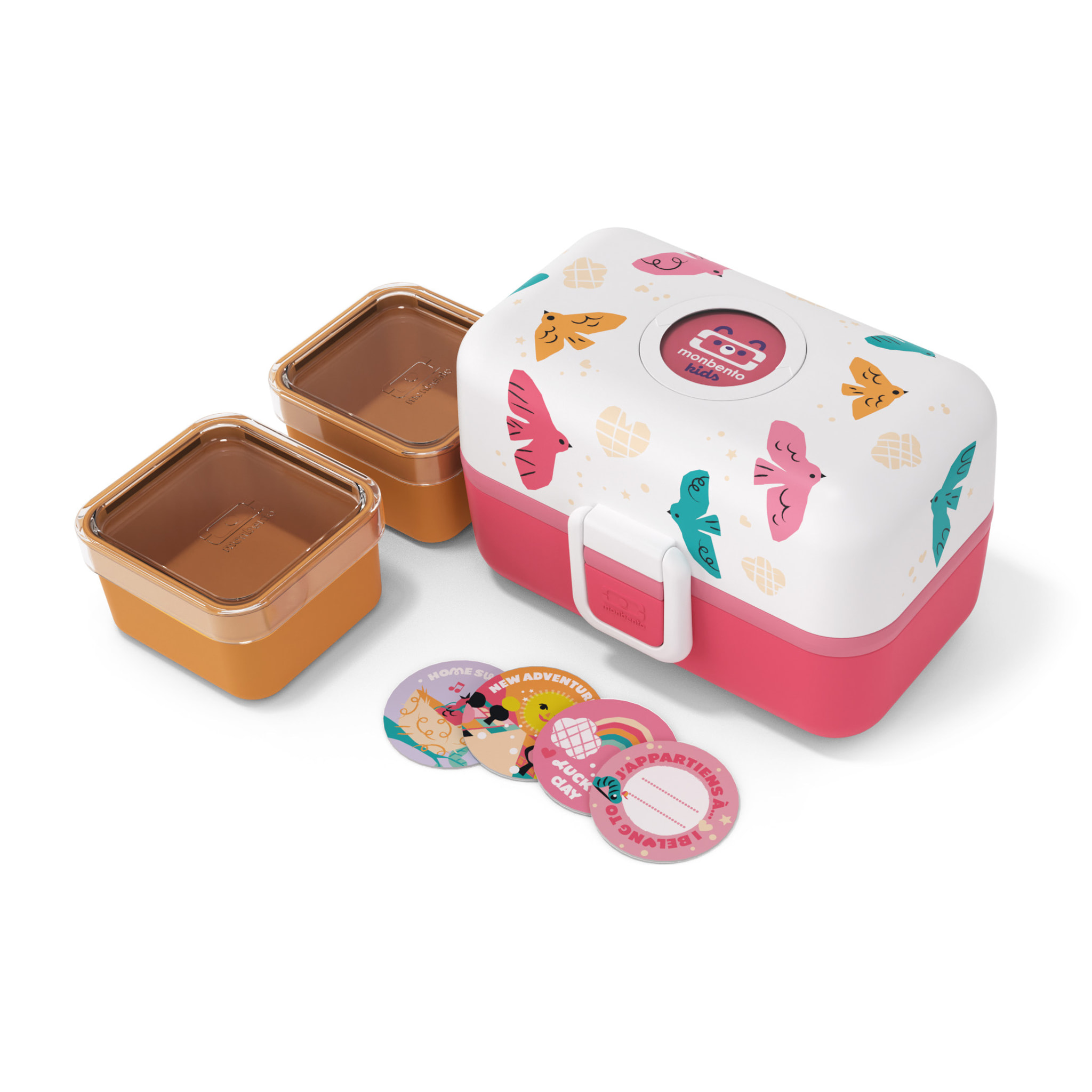 Lunch box à compartiments pour enfant Tresor 800ml Rose Birds