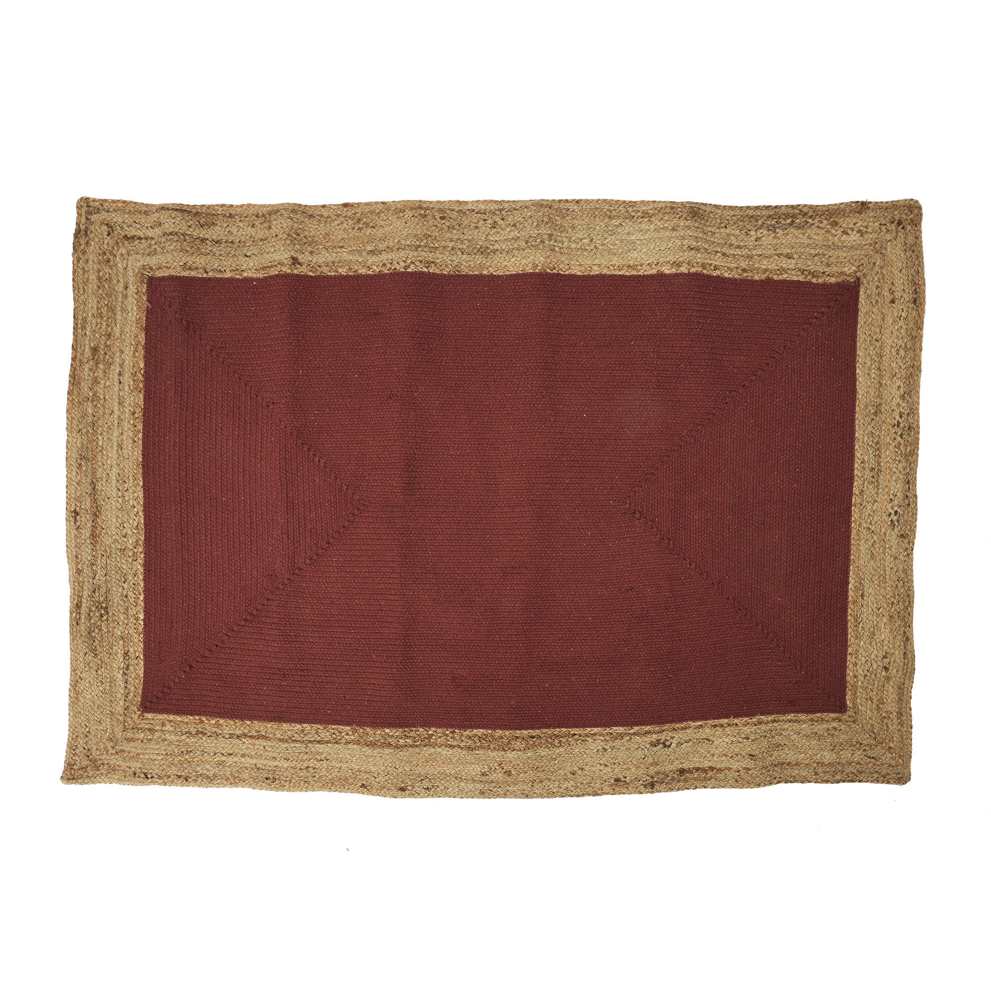 Tapis Jute Coton Terracotta 120x170cm