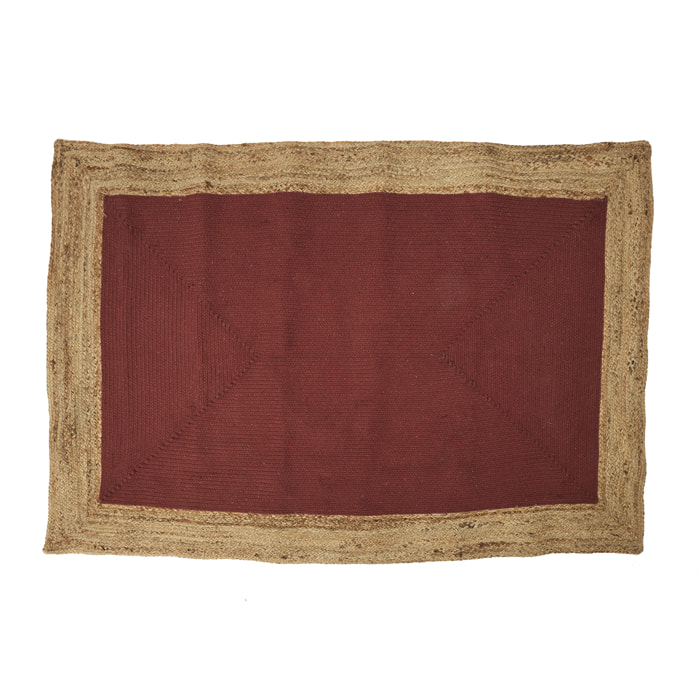 Tapis Jute Coton Terracotta 120x170cm