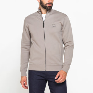FELPA FULL ZIP CON INTERNO FELPATO E TASCHE INSERITE