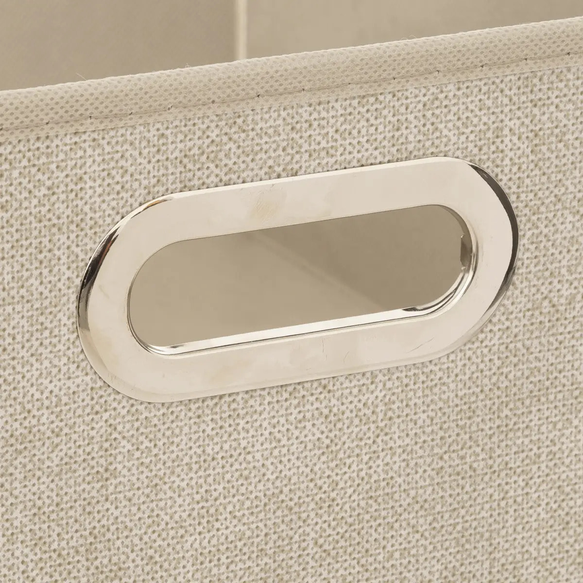 Panier tissu 31x15cm "Mix N' Modul" beige chiné