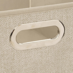 Panier tissu 31x15cm "Mix N' Modul" beige chiné