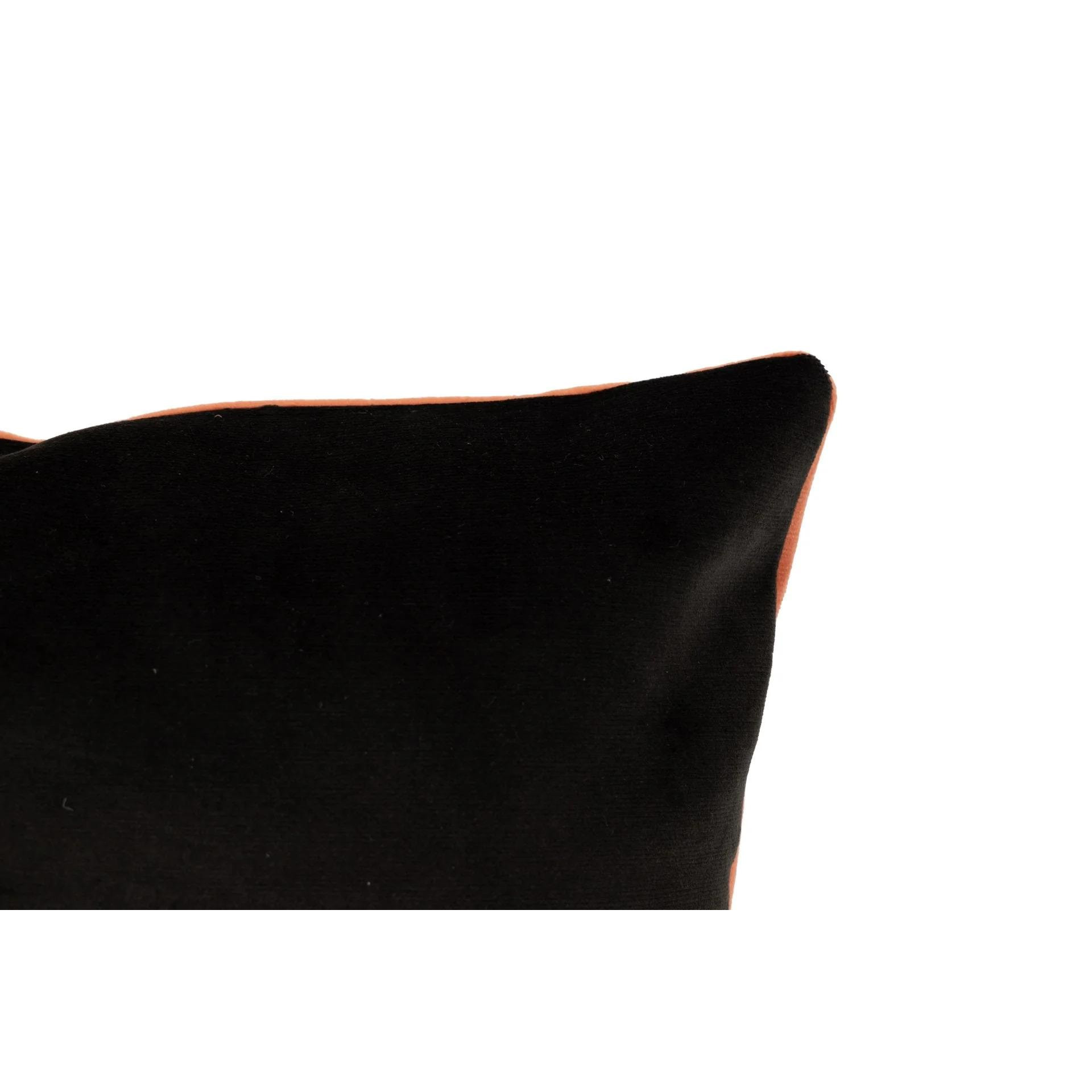 Cojin Velvet Caldera Negro 45x13x30 Cm