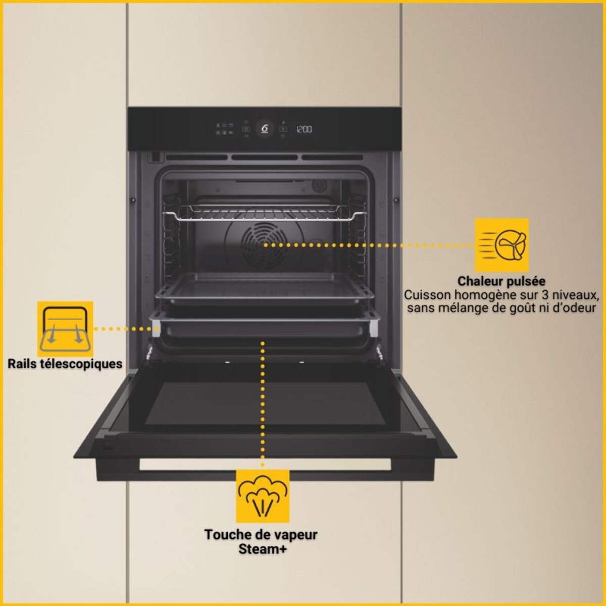 Four encastrable fonction vapeur WHIRLPOOL WK5BAFS81PM1S