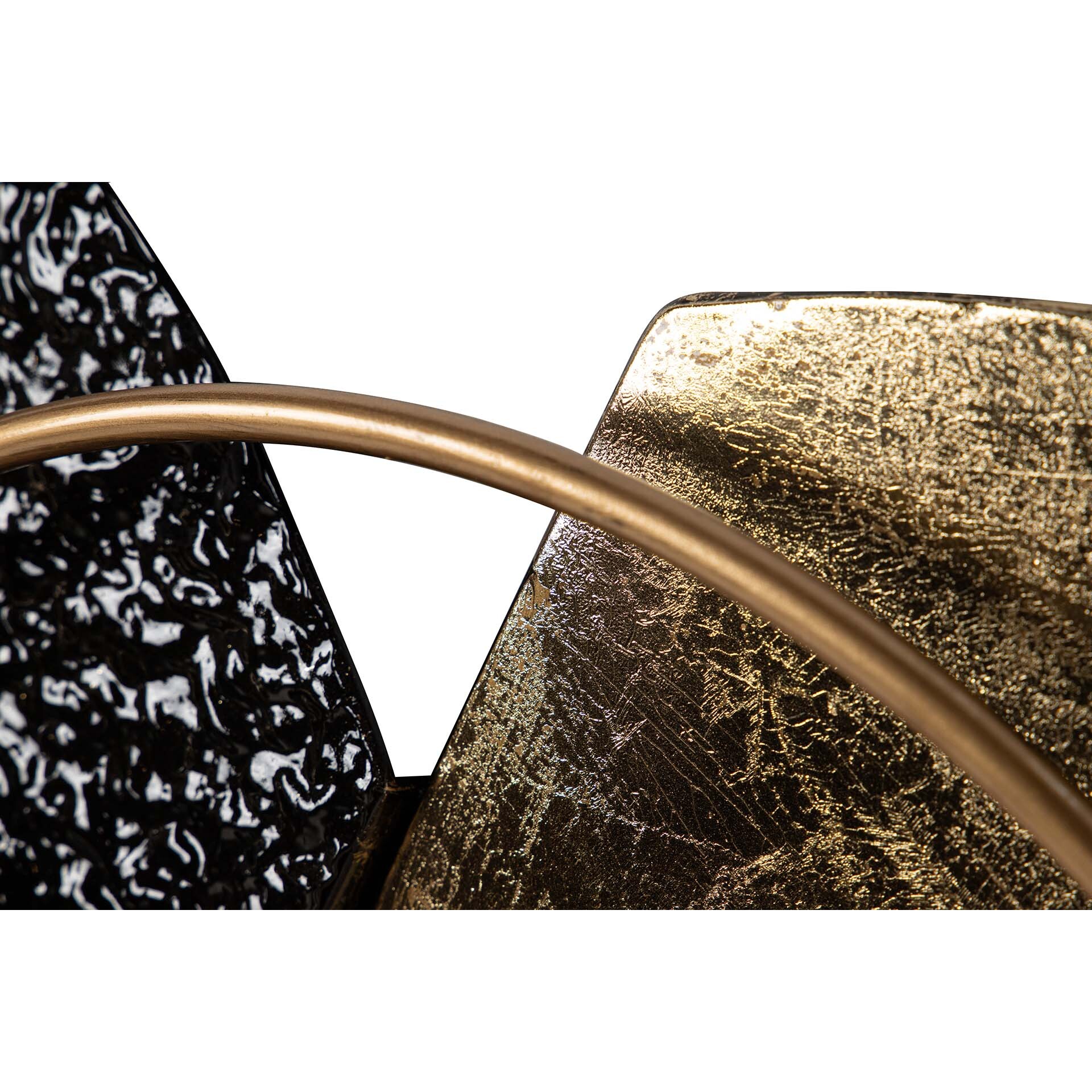 Adorno Pared Metal Dorado Negro 83x8x53 Cm