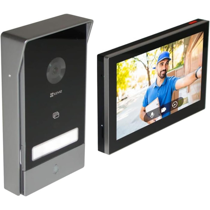 Ezviz HP7 Videocitofono Smart 2K Audio Bidirezionale Visione Notturna Nero Grigio