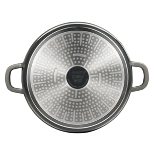 Juego de Cacerola de Ø20cm - 2,4L y Cacerola baja de Ø24cm - 2,3L en aluminio fundido color Gris EXCALIBUR Bergner