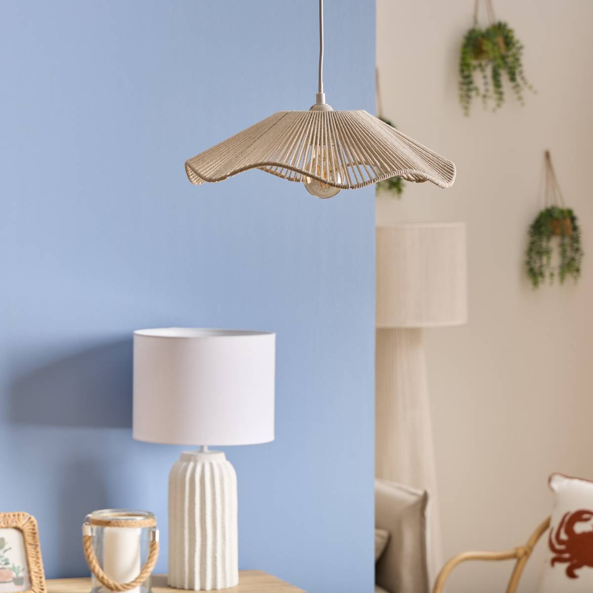 Suspension Galt blanche D38cm