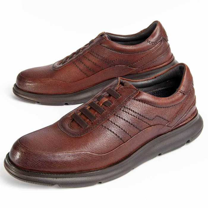 Zapato Oxford De Piel - Marron