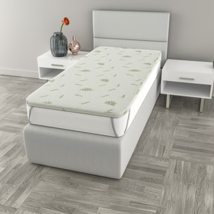 TOPPER VAULT CON FODERA ALOE SINGOLO