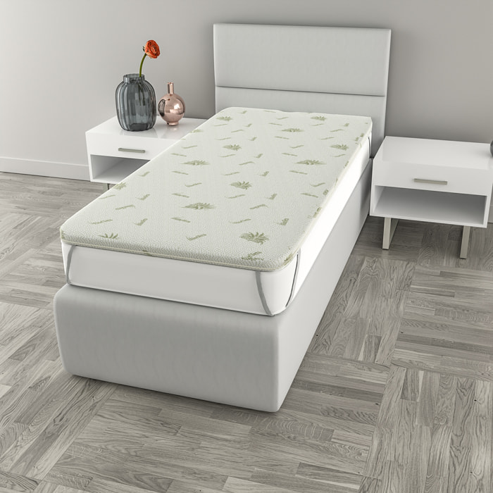 TOPPER VAULT CON FODERA ALOE SINGOLO