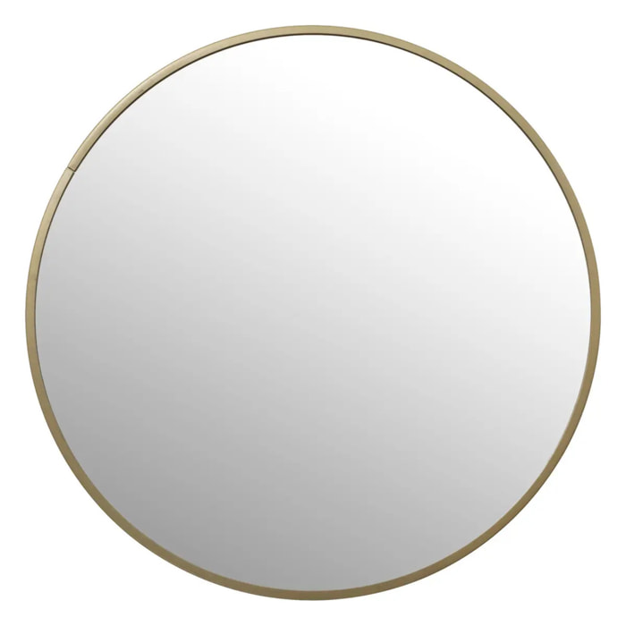Miroir rond "Alice" D38cm or