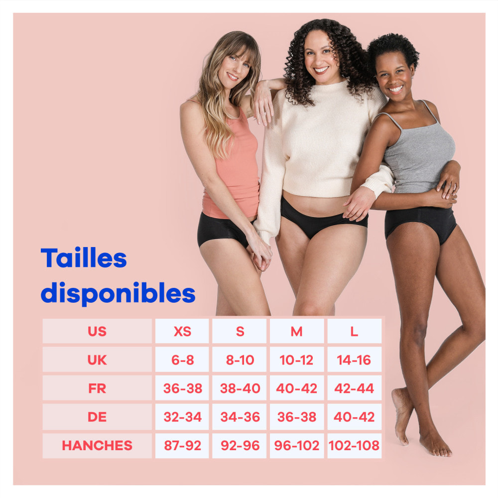 2 Culottes Menstruelles Lavables Taille S