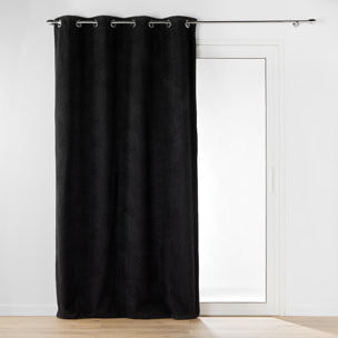 Rideau bouclette à oeillets - Noir