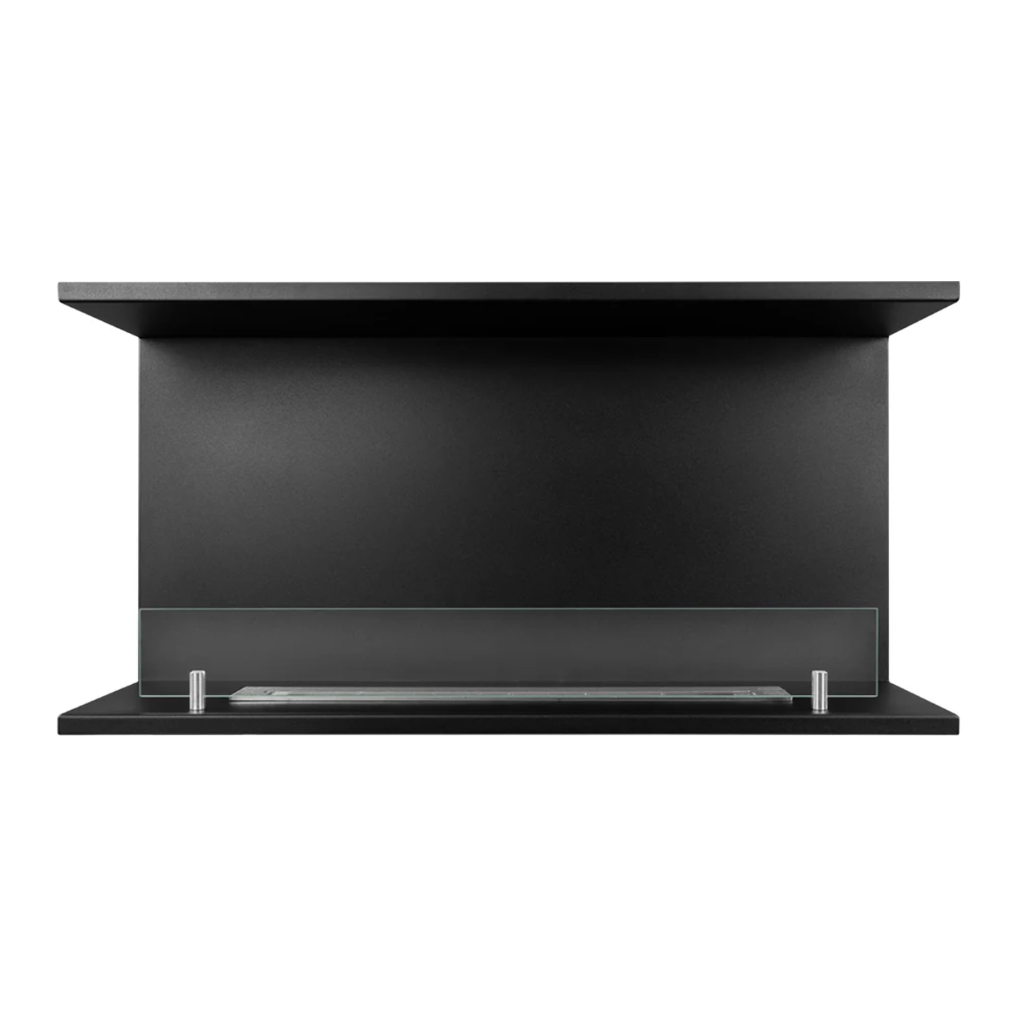Trevi 90 - Camino a Bioetanolo da Incasso Trifacciale 90x45x24,5 cm con Bruciatore 1,5lt in Acciaio