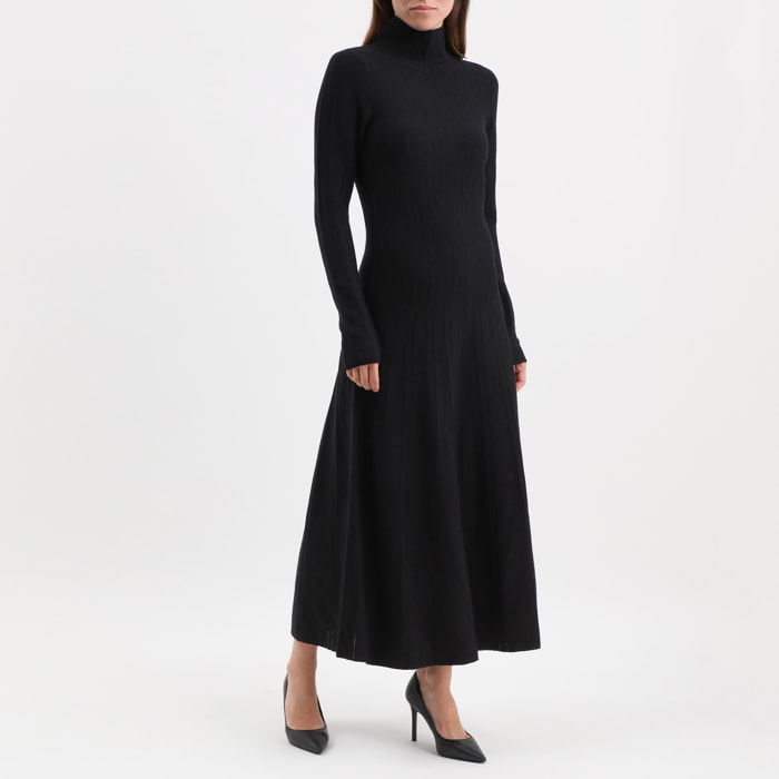 Vestido - corte ajustado - 100% lana - negro