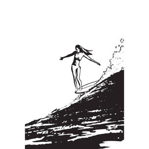 Tableau surfeuse longboard Tableau plexiglas