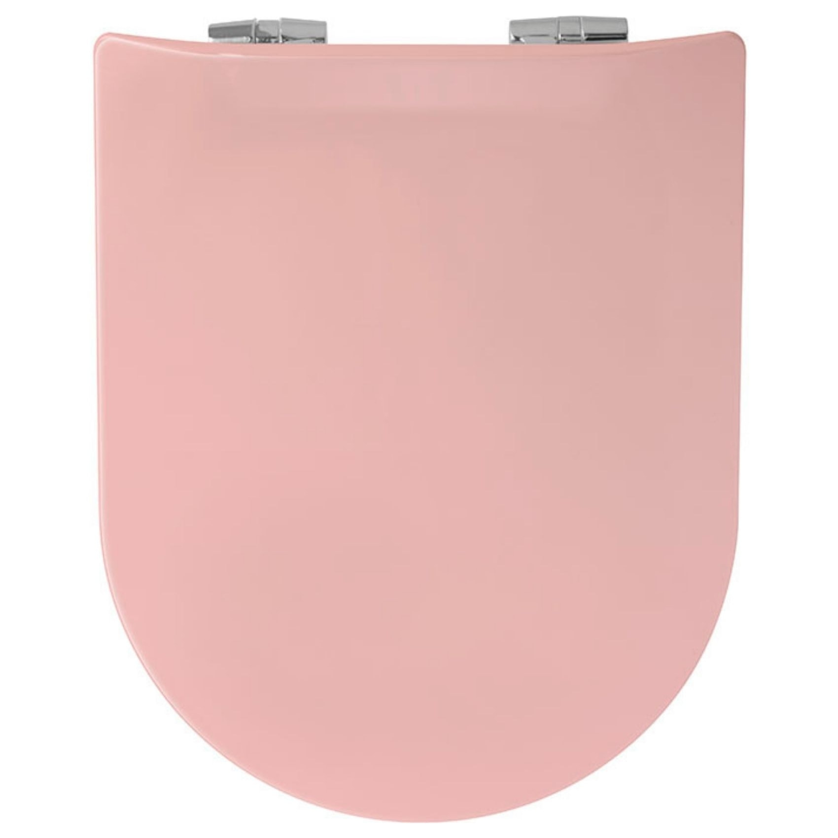 Abattant uni wood slim double avec descente assistée - Vieux rose