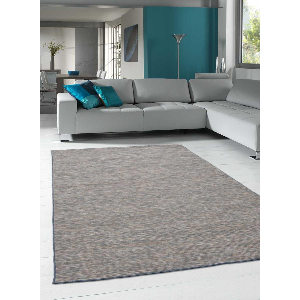 Tapis extérieur 80x150 tissé kilim bleu SUNDANCE