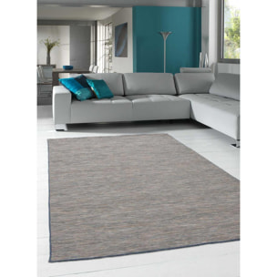 Tapis extérieur 80x150 tissé kilim bleu SUNDANCE