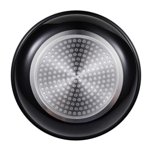 juego de 2 sartenes ø22cm y ø26cm + mango ergonómico extraíble en aluminio prensado