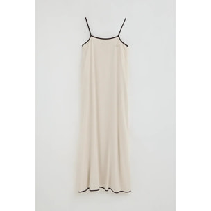 Vestito con bretelle ecrù dal fit ampio Polo Club