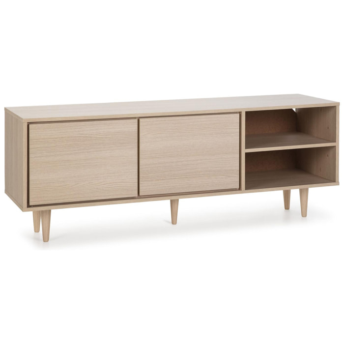 Mueble tv denia 2p roble o roble/blanco