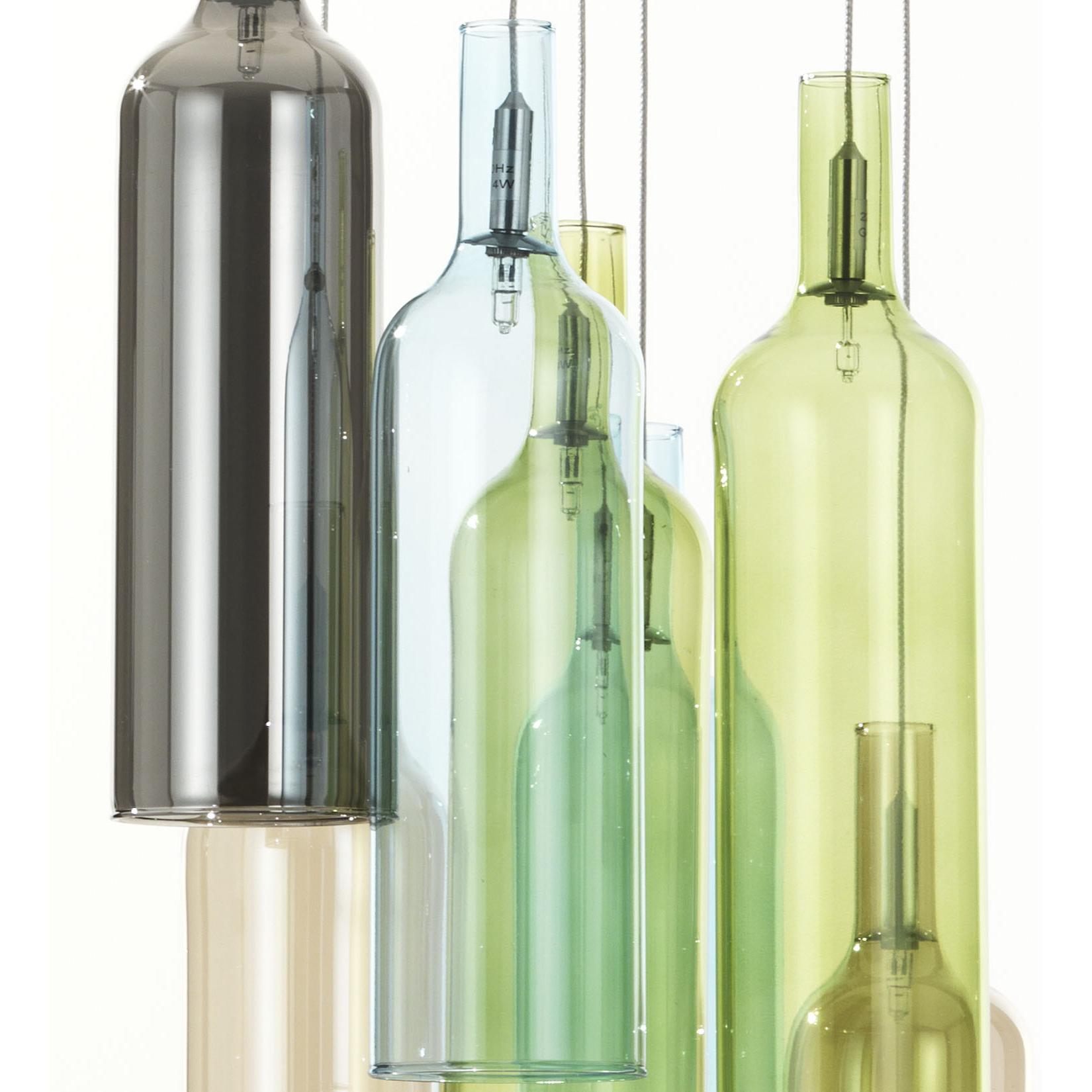 TOMASUCCI Lampadario 7 luci ''BOTTLES'' Multicolore