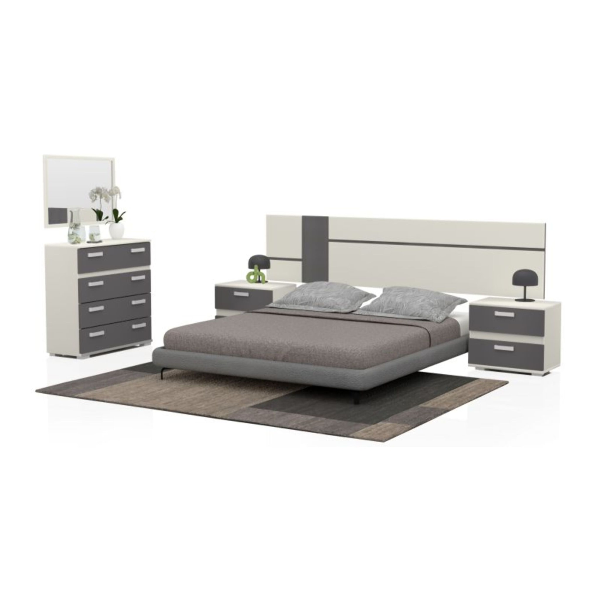 Dormitorio Ataneq Air 4C Blanco - Grafito