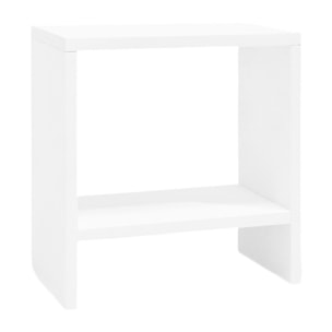 Table de chevet en bois massif blanc 40x20cm Hauteur: 40 Longueur: 40 Largeur: 20
