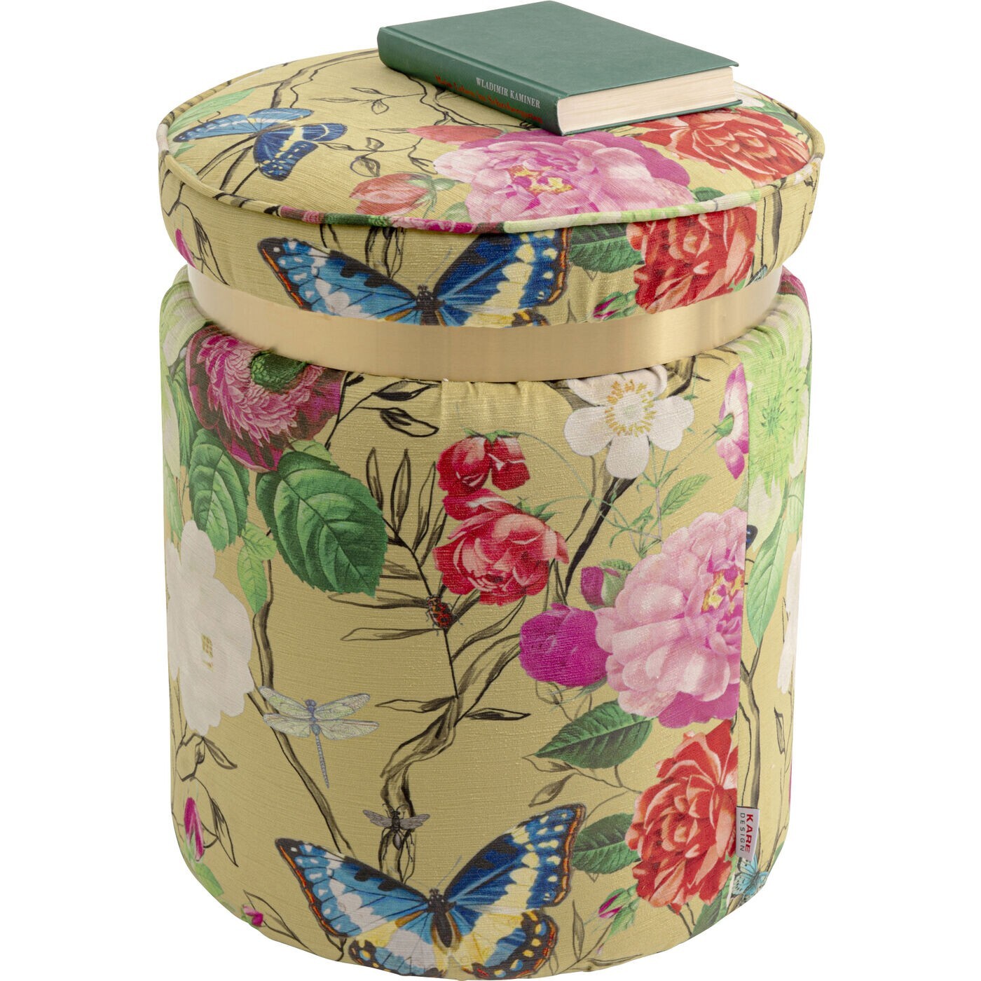 Tabouret Flower Fever 39cm jaune Kare Design