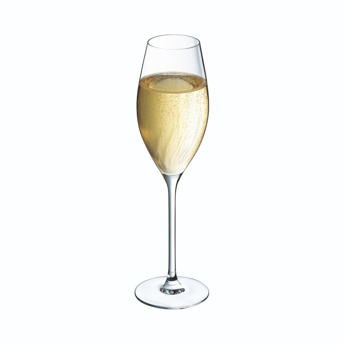 4 flute di champagne 24 cl Swirly - Cristal d'Arques