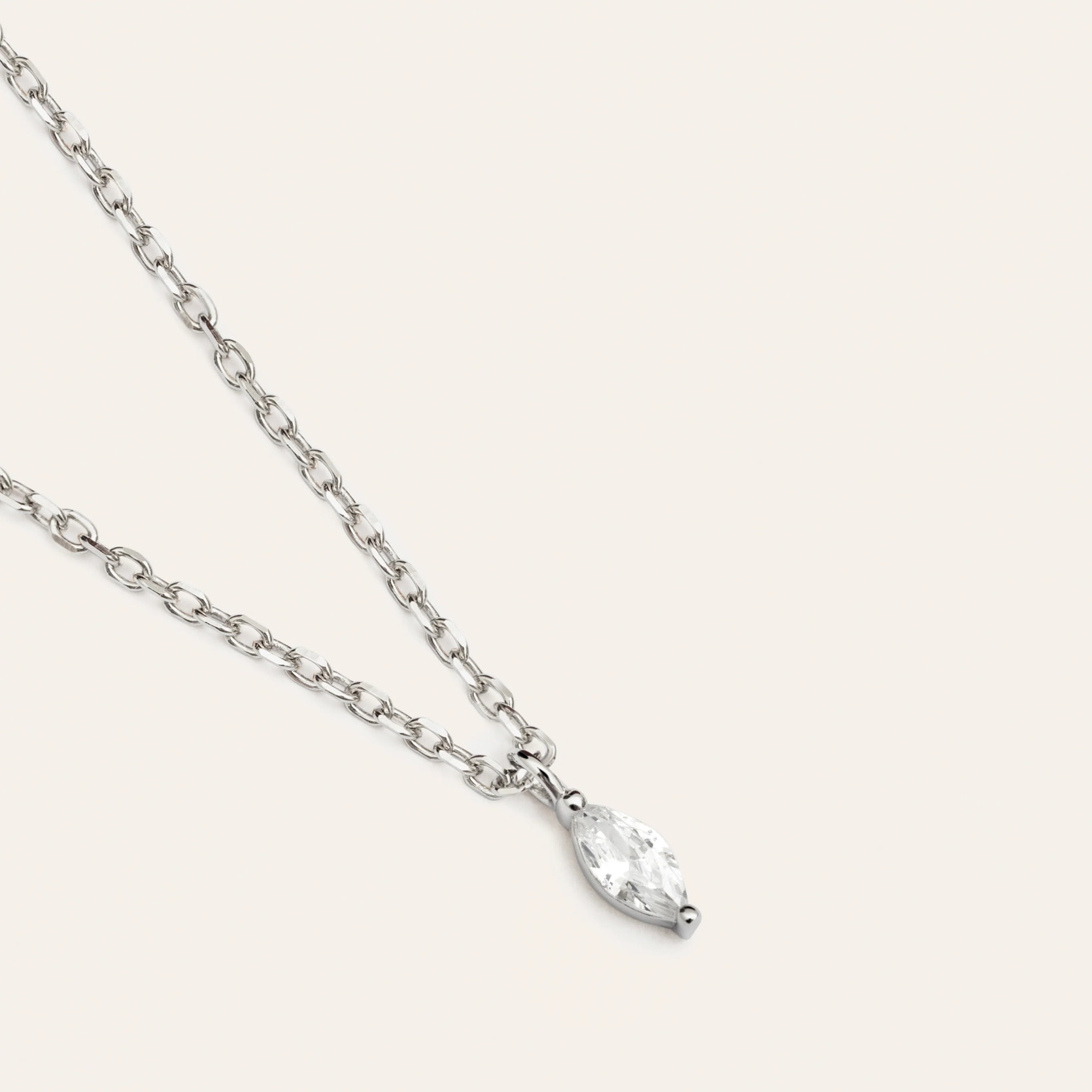 Collar Lágrima Plata
