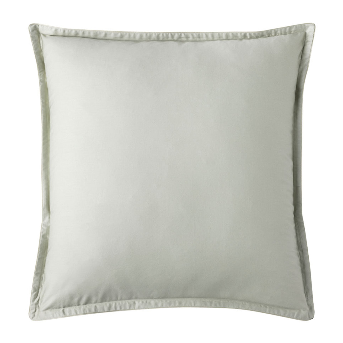 Taie d'oreiller unie en satin de coton bio, TEOPHILE, Vert tilleul