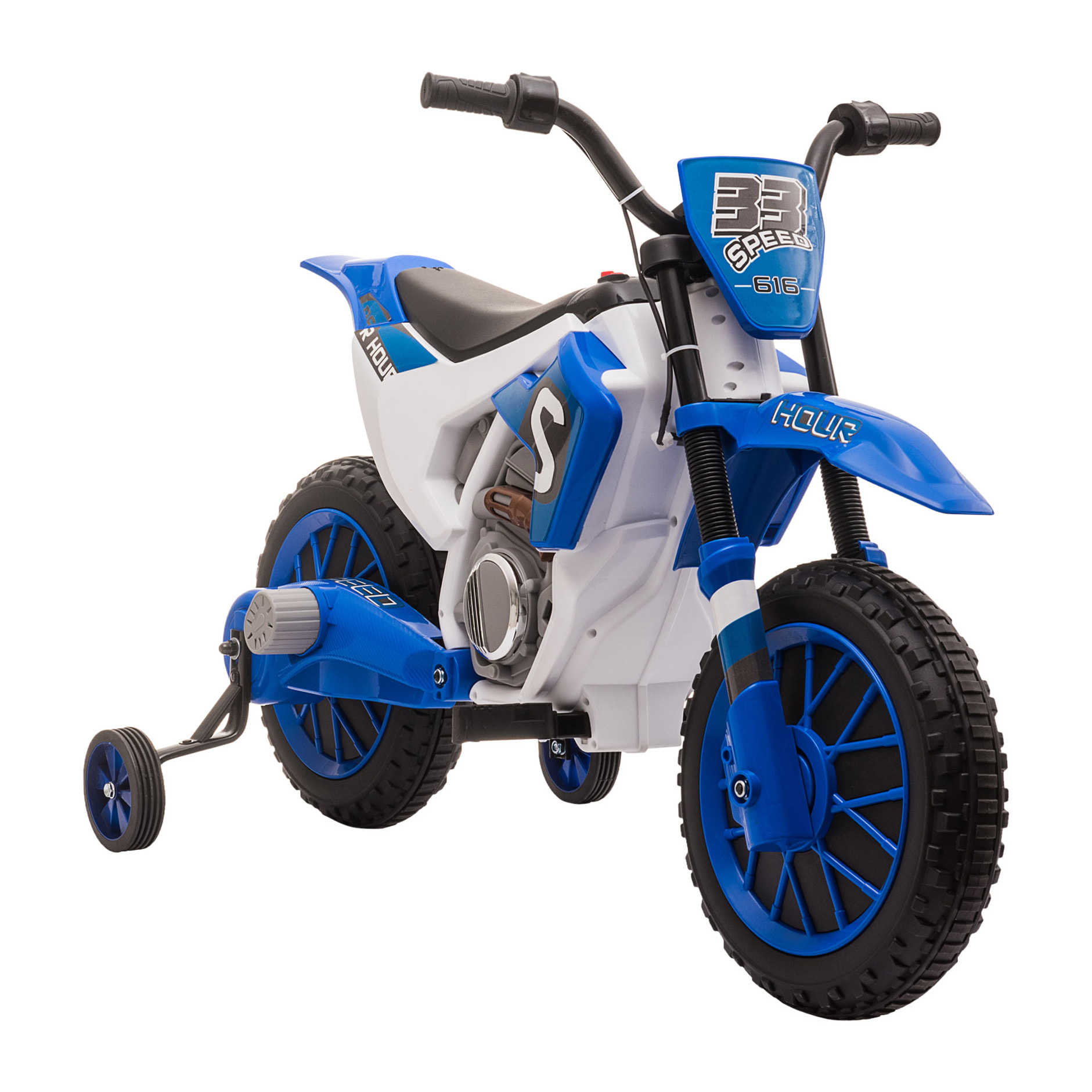 Moto Eléctrica para Niños +3 Años 12V Velocidad Máx 8 km/h 106,5x51,5x68cm Azul