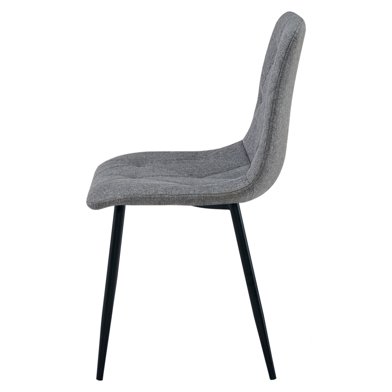 Sedia Libra imbottita in tessuto grigio scuro