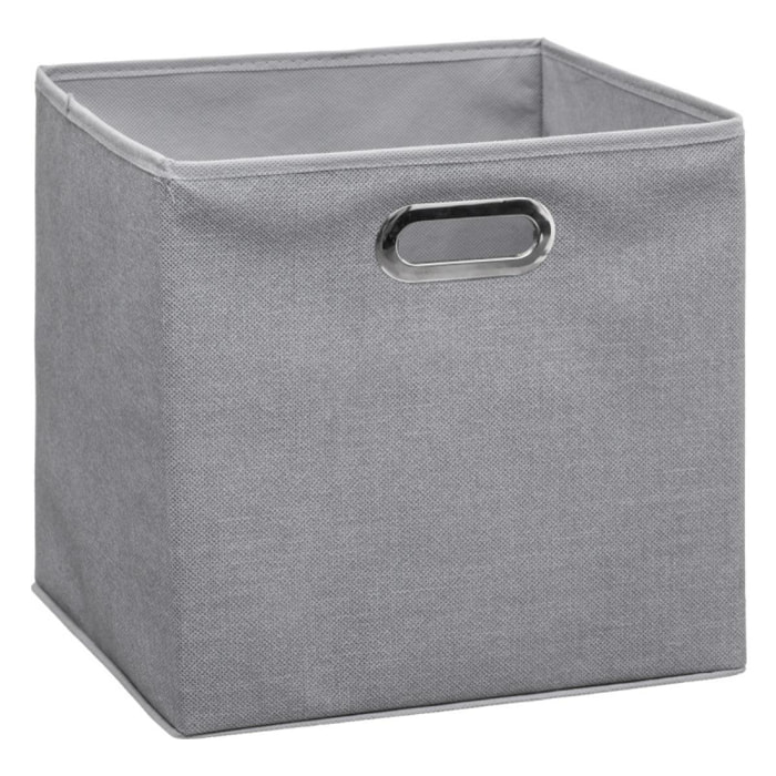 Boite de rangement 31 x 31 x 31 cm Atmosphera - Couleur: Gris Chiné - Nombre de boites de rangement: 2 boites de rangement